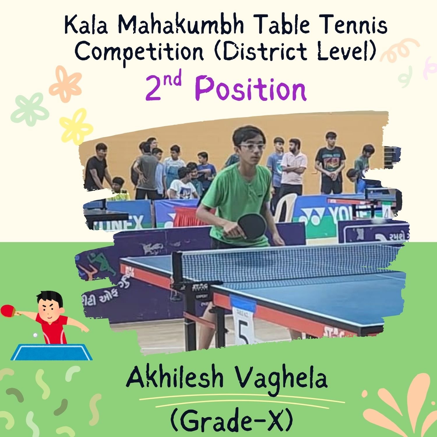 Kala Mahakumbh Table Tennis Competition, District Level